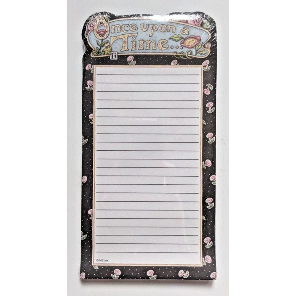 VTG 2003 Mary Engelbreit‎ Magnetic Notepad Once Upon a Time Flowers Sealed NIP
